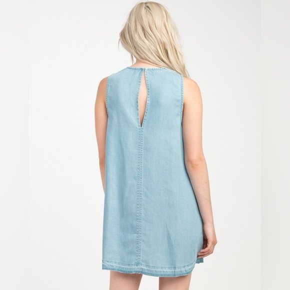 RVCA Chambray Mini Dress - Size Small - Picture 1 of 5